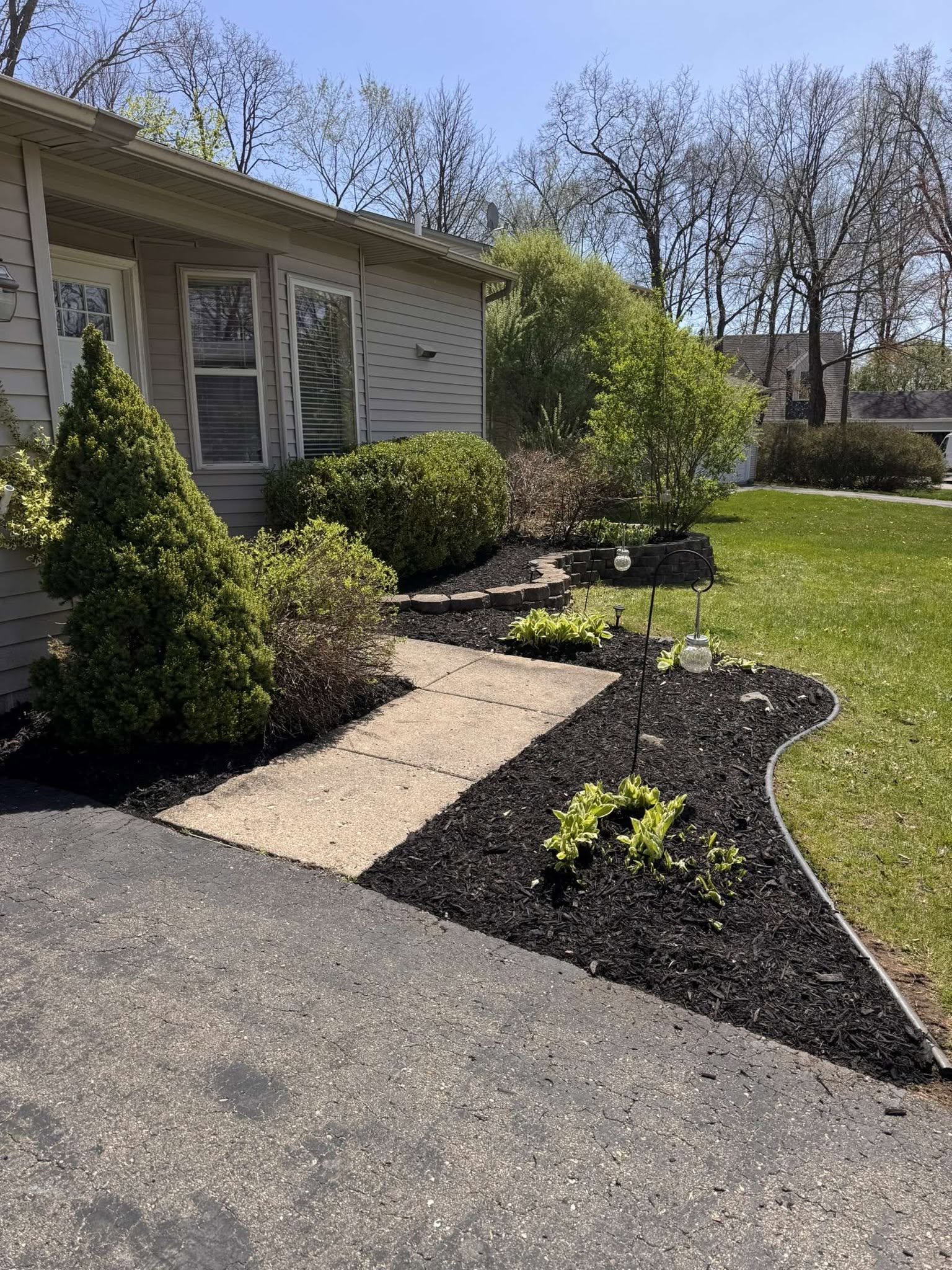 Well-maintained lawn and grounds
